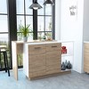 Kitchen Island with Two Open Shelves and Three Interior Shelves - 2 of 4