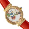 Bertha Emily Mother-Of-Pearl Leather-Band Watch - Gold/Orange - 3 of 3
