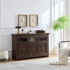 3 Doors Cabinet Large Buffet Sideboard accent Cabinet for Dining Room - 2 of 4