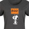 Women's Peanuts Snoopy Boo Sign Graphic T-shirt Dress - Heather Charcoal - 4X - 2 of 4