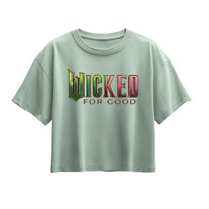 Girls' - Wicked - For Good Logo Short Sleeve Boxy Graphic T-Shirt - 1 of 1