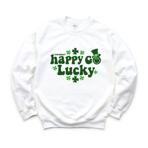 Simply Sage Market S.W.Smiley Happy Go Lucky Smiley Face Sweatshirt - 1 of 4