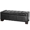 KWPZQEB 51" Storage Ottoman, Modern Rectangle Ottoman Bench with Upholstered, Foot Rest Stool, Tufted Storage Bench for Bedroom, Living Room, Hallway - 3 of 4