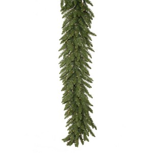 Vickerman 50 Foot Camdon Artificial Green Pine Garland Christmas Decoration with 550 Dura-Lit Crystal Clear Incandescent Mini String Lights, Green - 1 of 4