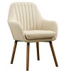 PAGED Polyester Accent Chairs,Arm Chair with Solid Wood Legs,Comfy Chairs for Living Room,Bedroom - 4 of 4