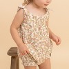 Organic Tie Shoulder Bubble Romper - Tuscan Bloom - 3 of 4