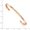 Chisel Stainless Steel Polished Rose IP-plated and Enameled Crystal YOU ARE PERFECT Bangle - 3 of 4