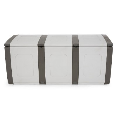 Homeplast Gray and Anthracite Lockable Plastic Deck Box