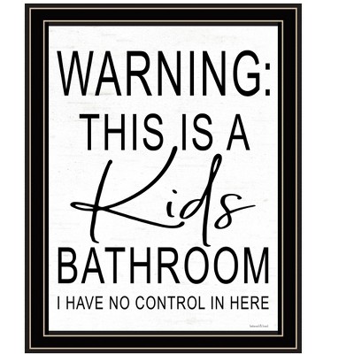HomeRoots Kids Bathroom Black Framed Print Bathroom Wall Art