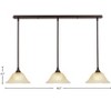 Toltec Lighting Any 3 - Light Chandelier in  Dark Granite with 10" Amber Crystal  Shade - 2 of 2
