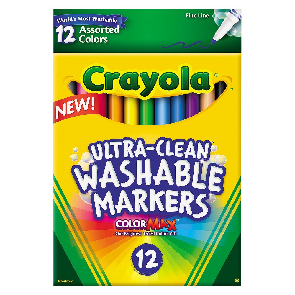 UPC 071662078133 product image for Crayola Ultra-Clean Markers Fine Line Washable 12ct Classic Colors | upcitemdb.com
