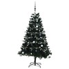 Aghana Digitals 59.1" Hinged Artificial Christmas Tree with 150 LEDs, 8 Lighting Modes, Flocked - 4 of 4