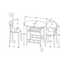 3-Piece Dining Set with Kitchen Table and 2 Chairs - 4 of 4