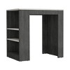 HomeRoots 36" White and Gray Marble and Wood Kitchen Island With Storage - 4 of 4