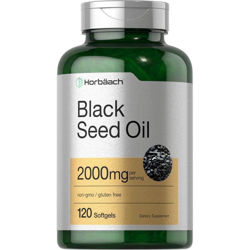 Horbaach Black Seed Oil 2000mg | 120 Softgel Capsules, 1 of 4