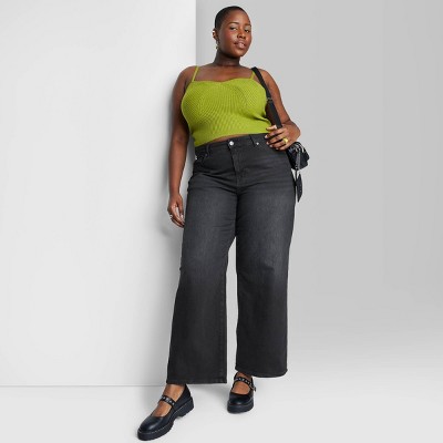 Extra wide leg 2024 jeans plus size