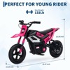 Jojoka 24V Kids Dirt Bike, Ride-On Off-Road Motorcycle with Rear Wheel Suspension, Twist Grip Throttle, 350W Motor, 13.67MPH - 2 of 4