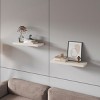 INFURNIC Decorative Wall Shelf Floating Shelf Set of 2 with Large Display Area for Modern Spaces Easy Installation, White, 9.8"*31.5"*1.5" - 2 of 4