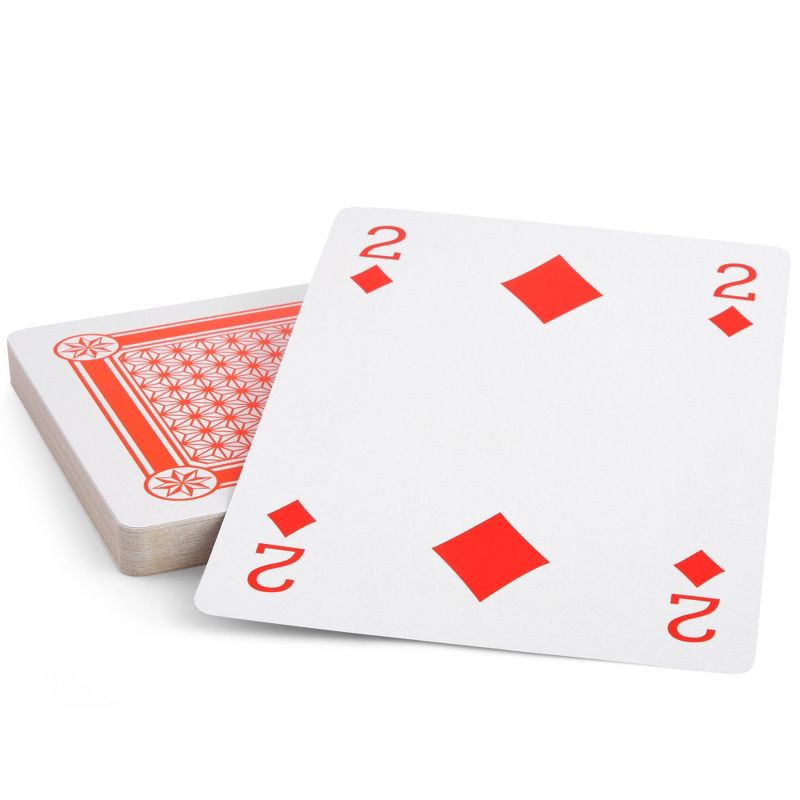 Juvale Oversized Jumbo Print Playing Cards (8x11 Inch) – Extra Large Full Deck for Poker, Visually Impaired Seniors, 5 of 9