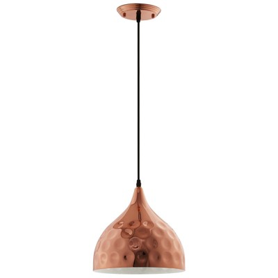 Modway Dimple 11 Bell-Shaped Rose Gold Pendant Light
