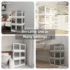 COMHOMA 3/4 Tier Stackable Storage Bins with Doors, Plastic Organizers, Foldable Design & Wheels for Kids' Toys, Crafts, Living Room - 3 of 4