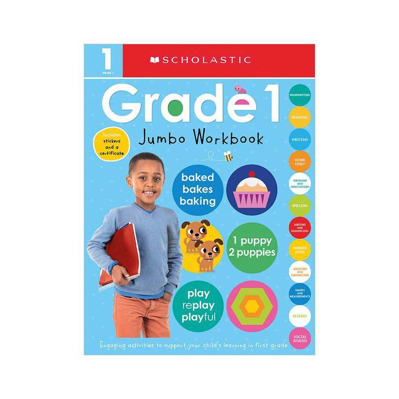 First Grade Jumbo Workbook: Scholastic Early Learners (Jumbo Workbook) - (Paperback), 1 of 2