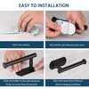 ChicFurnit Bathroom Towel Holder No Drill Stainless Steel Self Adhesive Toilet Paper Holder for Trendy Homes, Black, 6"*4"*3" - 4 of 4