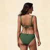 Women's Olive Green Tie-Back V-Wire Bikini Set - Cupshe - 4 of 4