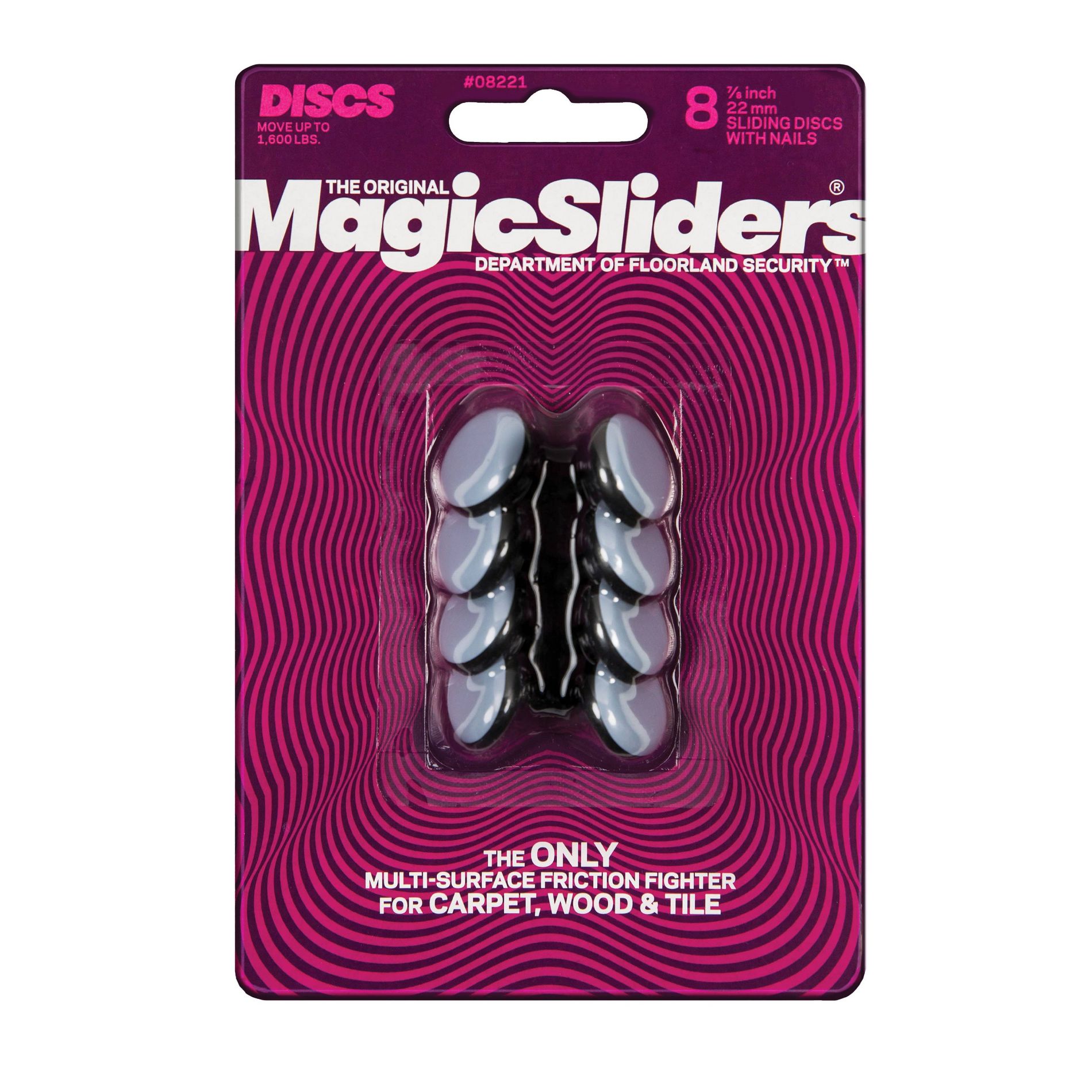 Magic Sliders 8pk 7/8" Round Nail-On Adhesives