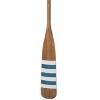 Beachcombers 35.4" Blue Stripe Natural Fir Wood Wall Hanging Oar Coastal Nautical Decor - 3 of 3