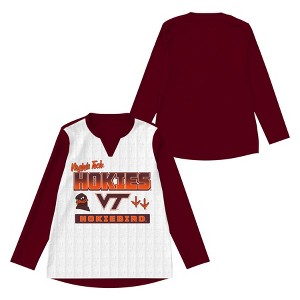NCAA Virginia Tech Hokies Girls' Long Sleeve Fashion T-Shirt - 1 of 3