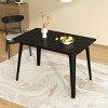 47" Rectangle Dining Table for 4, Kitchen Table with MDF Top and Rubber wood Legs for Dining Room, Living Room, Apartment, or Small Spaces-Tanpinhause - 2 of 4