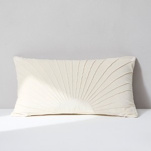 Chuks Collins x Lush Décor Solar Drift Decorative Pillow Cover Cream Single 14x24 - 1 of 4