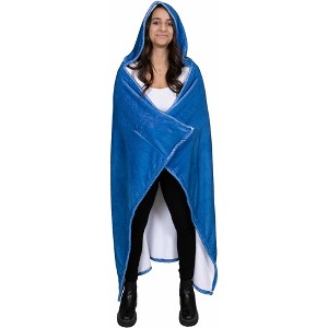 Pavilion Gift Company - Dog People - 50" x 60" Royal Plush Hooded Blanket - Throw Blankets - 1 of 4