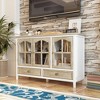 FUFU&GAGA Brown Retro Style Pantry Cabinet, Large Capacity Storage, Multi-functional Application, Creating Elegant Home Space - 2 of 4
