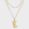 14K Gold Dipped Cubic Zirconia Duo Initial Multi-Strand Necklace - A New Day™ Gold - 2 of 4