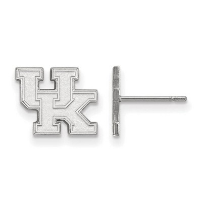 Black Bow Jewelry 14k White Gold Kentucky Wildcats NCAA Post Earrings