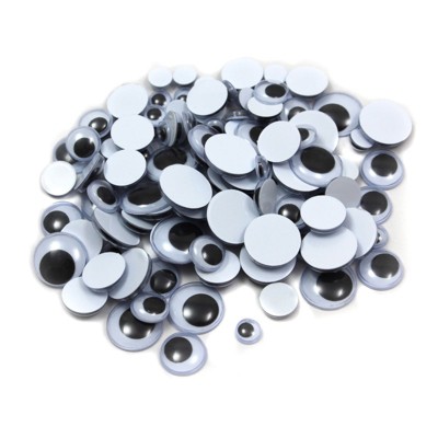 Charles Leonard Wiggle Eyes, Assorted Sizes, Black, Pack of 100 (Pack of 10)