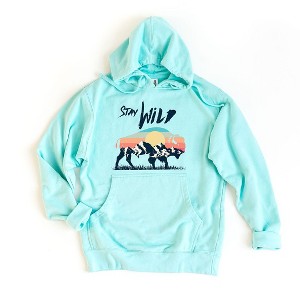 Simply Sage Market Women's Graphic Hoodie Stay Wild Buffalo - 1 of 2