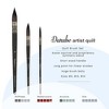 Creative Mark Danube Professional Watercolor Quill Brushes Set of 3 - #6, #10, #14  - Kazan Squirrel and Synthetic Hair Watercolor Brushes for - 2 of 4