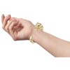 14K Gold-Plated Open Cuff Bangle Bracelet with Emerald Cubic Zirconia Jaguar Detail, featuring an elegant design with a touch of exotic flair. - 2 of 3