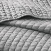 FIONECA Reversible Antimicrobial Brushed Microfiber Coverlet Set Farmhouse Pick Stitch Quilted Bedding - 3 of 4