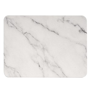 VECELO Dish Drying Mat for Kitchen Counter, Water-Absorbent Diatomaceous Stone Quick Dry Stone Drying Mat, Multi-Purpose Coffee Mat, Ivory-Marble - 1 of 4