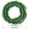 Unique Bargains Front Door All Season Decoration Plastic Green Leaves Artificial Wreaths 16" - 3 of 4