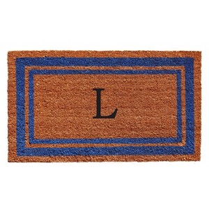 Calloway Mills 152971830A Blue Border 18 In. x 30 In. Monogram Doormat - 1 of 4