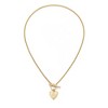 Adornia 14k Gold Plated Heart Initial Toggle Necklace - 3 of 3