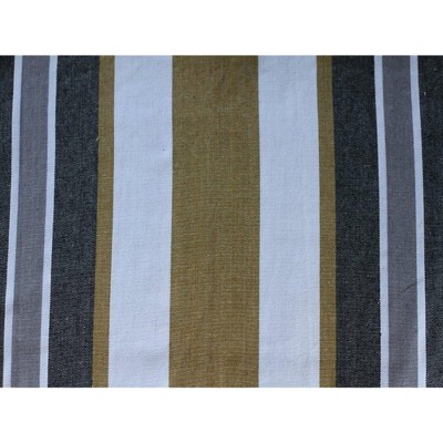 Gray and Gold Striped Cotton Two-Person Hammock
