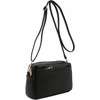 BEAFUP Triple Zip Small Crossbody Bag - Faux Leather Shoulder Bag with Gold Tone Hardware and Adjustable Strap - Zipper Closure for Everyday - 2 of 4