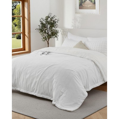 Heated Blanket King Size 90x100 Inch, Soft Flannel Electric Blankets w/ 4 Heating Levels & 10H Auto Shut Off, Washable for Bedroom Apartment, White