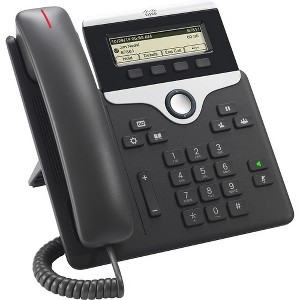 Cisco 7811 IP Phone - Wall Mountable, Desktop - Charcoal - VoIP - Caller ID - Speakerphone - 2 x Network (RJ-45) - PoE Ports - Monochrome - 1 of 1